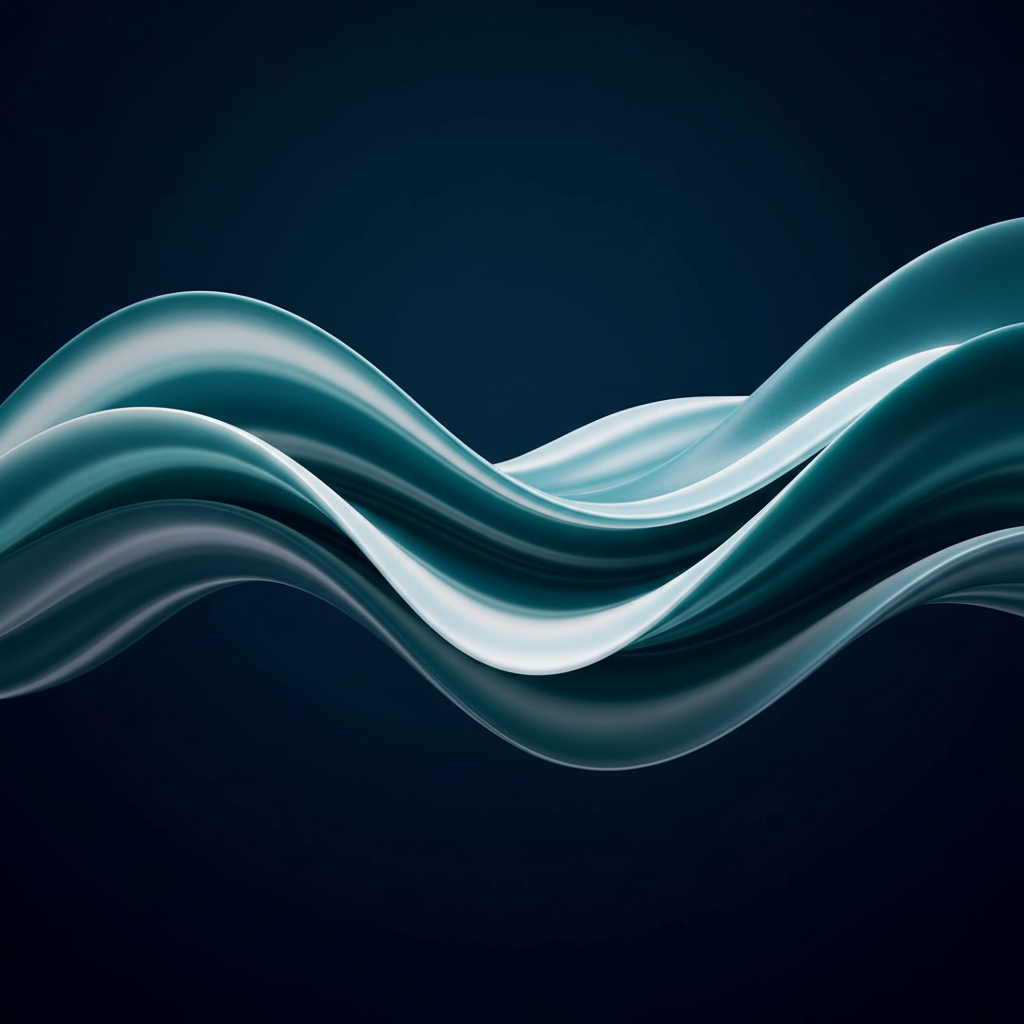 Abstract warm sound waves flowing through a calm space